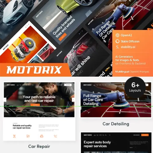 Motorix – Car Repair, Shop & Detailing WordPress Theme 1.11.0